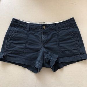 Blue khaki shorts 3.5 inch inseam